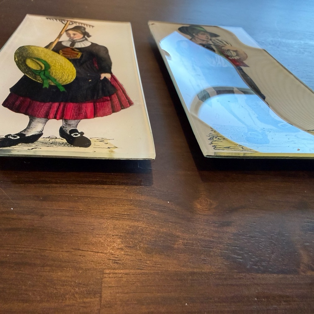 JOHN DERIAN Glass Trays-Set of 2 - Picture 8 of 11